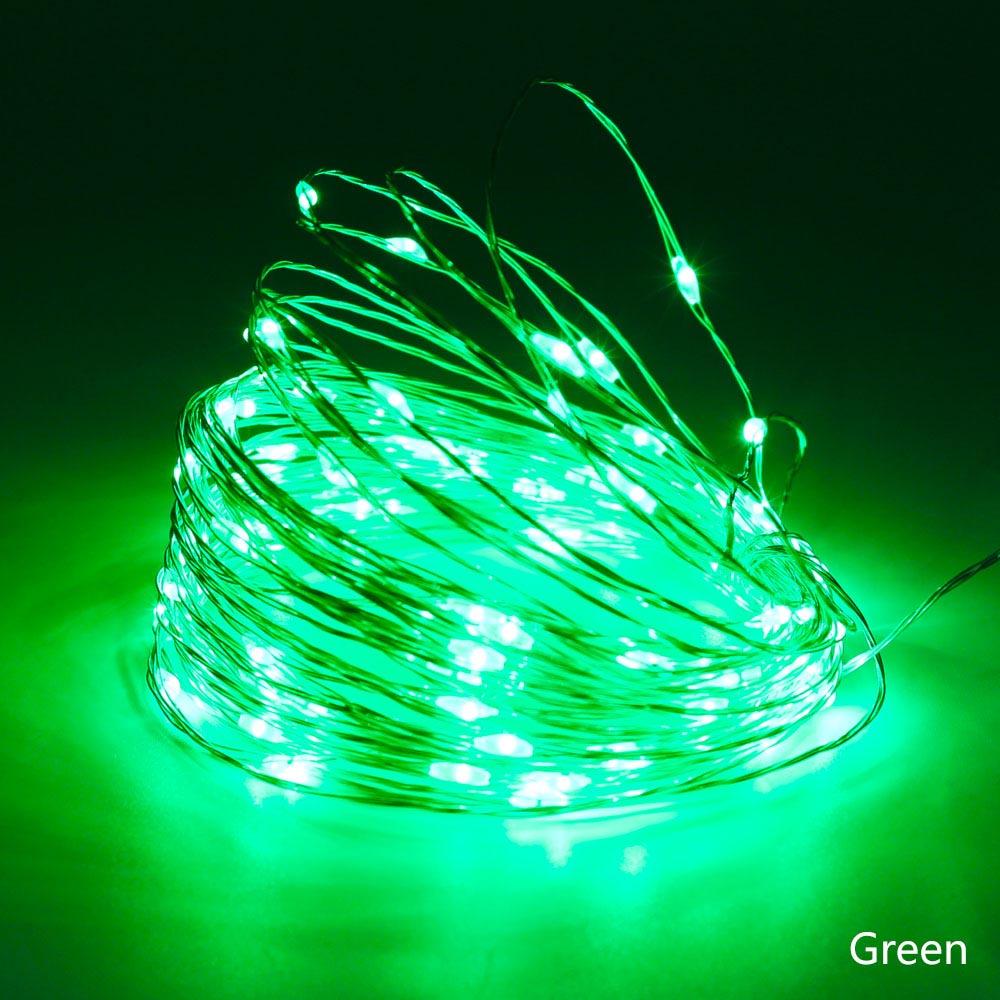 1pcs USB Powered LED String Lights 5M 50leds / 10M 100leds Silver Wire Fairy Garland for New Year Wedding Christmas Holiday Gift