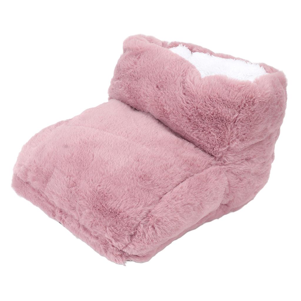 Electric Heated Foot Warmer Pink 5V USB Rechargeable Thickened Foot Warmer Boots for Home Office Dormitory