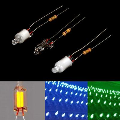 10Pcs Lâmpadas Neon 6*13Mm Mini Indicador de Luz Neon com Resistor 220V