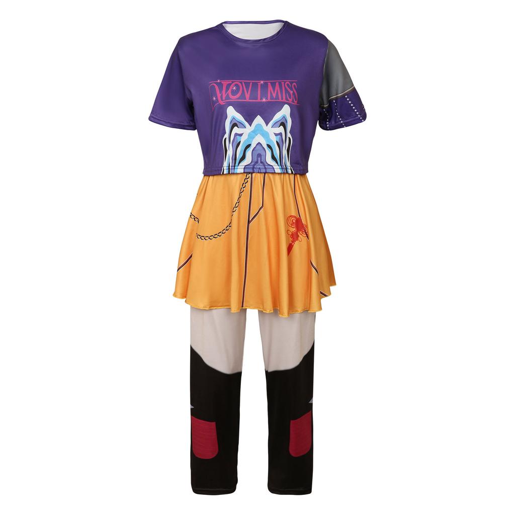 HNXC Girl Group Cosplay As Rumi, K-POP Girl Group Zoe Mira, and Female Cosplay Performance Costume Women's Women Skirt Suits