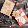 200pcs Vintage Christmas Label Stickers - Self-Adhesive Xmas Name Tags with Santa & Reindeer Designs, Kraft Paper Labels