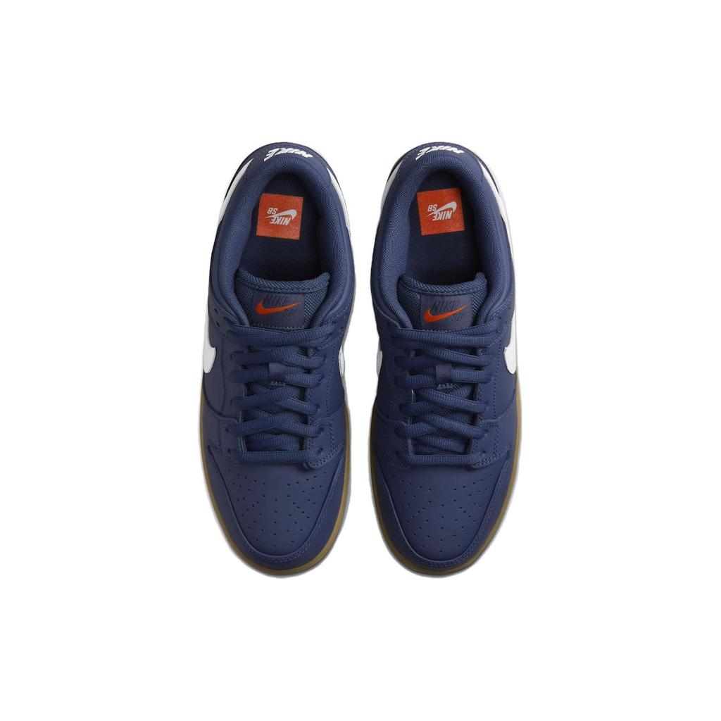 Nike Dunk Low Pro SB Navy Gum Unisex Sneakers Blue White Orange FJ1674-400