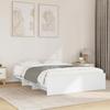 VidaXL Bed Frames White 120x190 Cm Engineered Wood, Bedroom Furniture, Double Bed, Slatted Base, Bed, Bed Frame 3295695