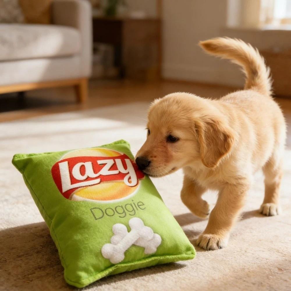 Clean Teeth Dogs Gnawing on Creative Funny Chew Training Puppy Supplies Bite Resistant Potato Chip