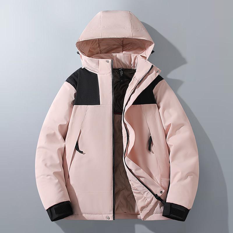 

Graphene Summit 2025 Winter Waterproof Windproof Cotton Jacket for Outdoor Mountaineering and Cold Protection. 5XL рожевий