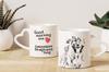 Caucasian Shepherd Dog, Caucasian Ovcharka - cup with a dog, adorable cup with a heart-shaped handle, universal gift from the Art-Dog brand