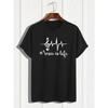 Europäische Größe Herren Sommer Bedrucktes Kurzarm-T-Shirt Top
