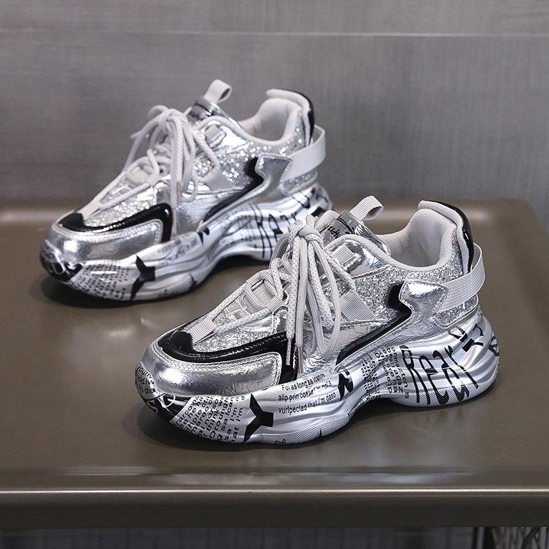 Silver dad shoes children's ins tide autumn and winter 2025 new autumn versatile and thin sports and leisure shoes