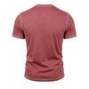 Men's Summer Short Sleeve T-Shirt Round Neck Patchwork Retro American Style Casual Tops