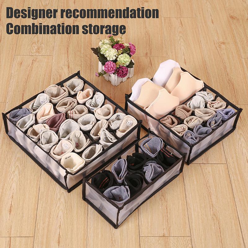 Home Foldable Closet Organizer For Underwear Cotton Underwear Storage Box Socks Bra And Panties Drawer Organizer Drawers#ww