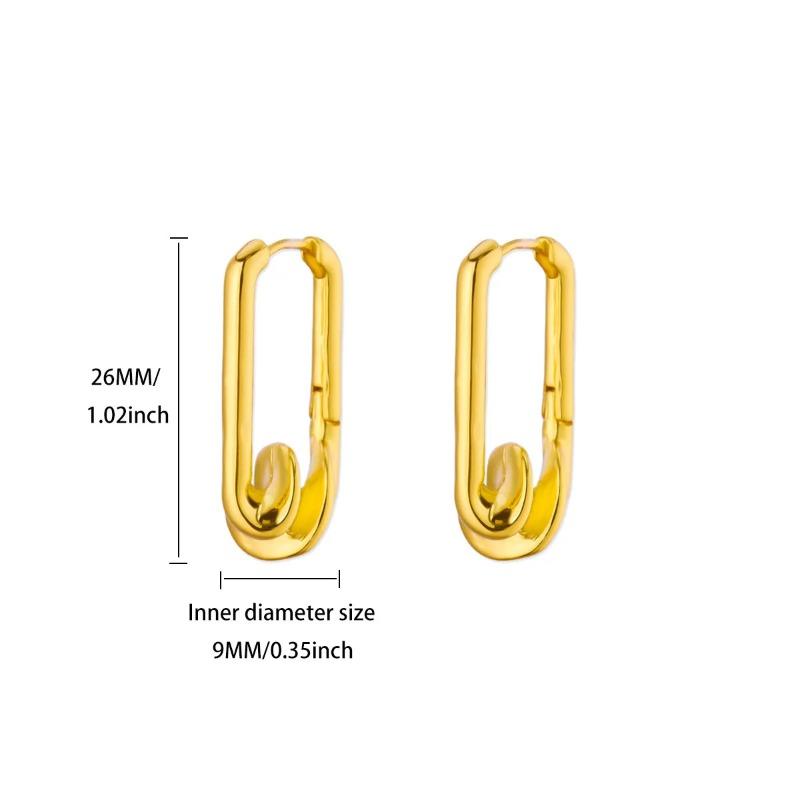 Zircon Cross Design Earrings Women's Color Retention Versatile Personality Temperament Earrings New Products