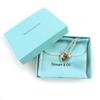 TIFFANY&Co. Necklace Heart Puzzle Silver gold 925 Women Used