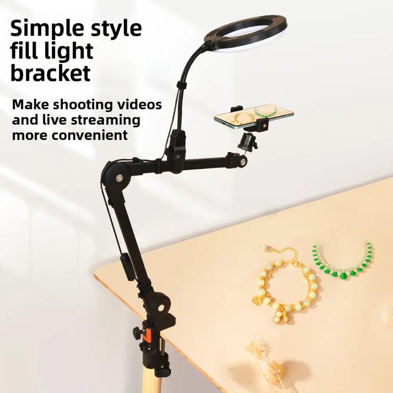 Suporte de Microfone Braço Longo Rotativo Suporte Clipe Suporte para Transmissão ao Vivo Suporte de Microfone de Mesa Robusto para Videogame