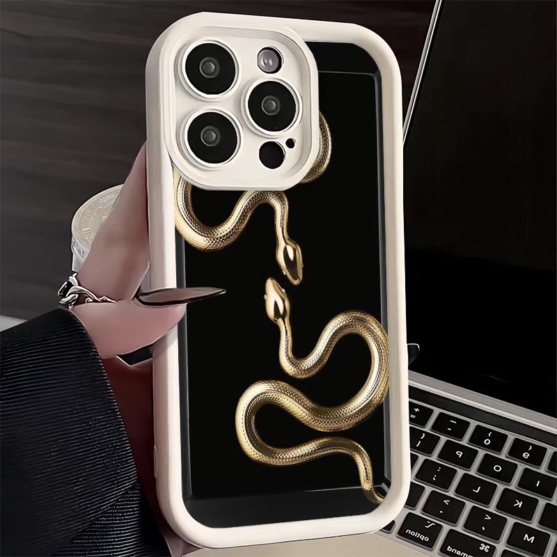 Phone Case for iPhone 17 Air 16E 15 16 Pro Max Black Snake Doodle Cover 14 Plus 13 12 Mini Soft Shell Silicone Fundas