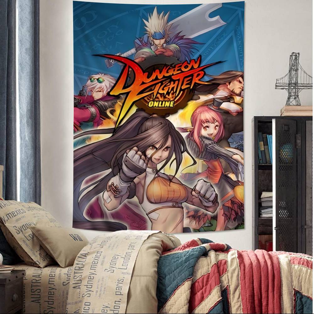 DDungeon AAnd FFighter Cartoon Tapestry Home Decoration hippie bohemian decoration divination Home Decor