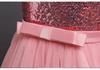 Girls' Summer Sequined Embroidered Mesh Princess Tutu Dress