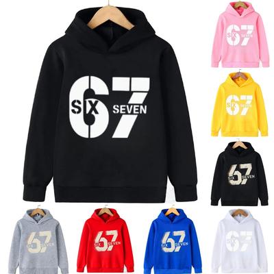 Moda Erkek ve Kadın Kapüşonlular Komik Harf 6 7 Baskılı Kapüşonlular Pullover Günlük Sweatshirt Üst Açık Hava Uzun Kollu Giyim