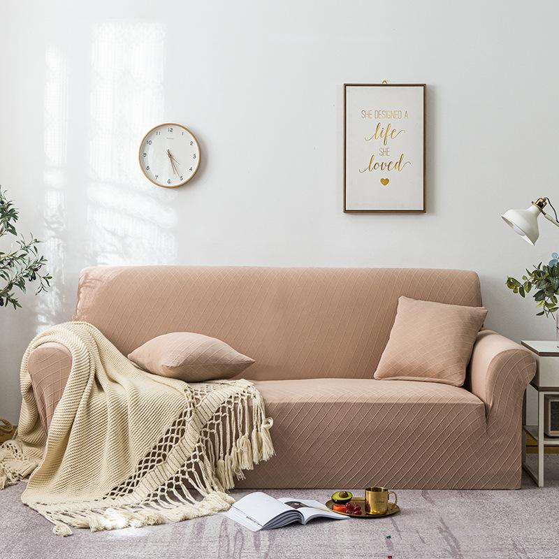Dicker Jacquard-Sofabezug für Wohnzimmer, elastischer wasserdichter Sofabezug, L-förmiger Ecksofabezug, 1, 2, 3, 4 Sitzer