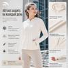 Anta Comfortable Simple Breathable Solid Color Casual Versatile Hooded Sun Protection Jacket Women Jacket Corn-White 162527707-1
