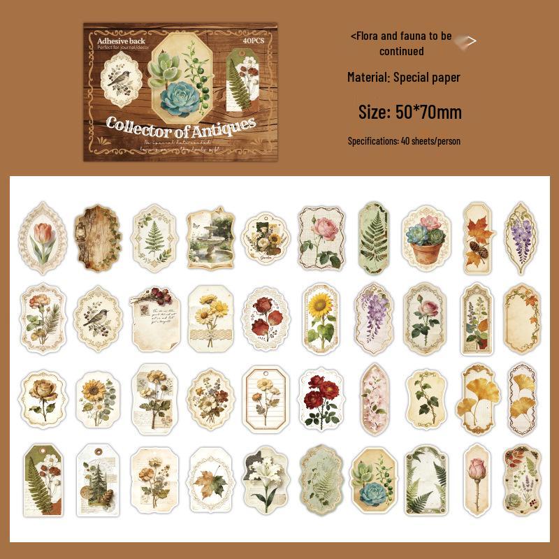 Mu Ran Retro Journal Decorative Stickers: Vintage Collection for DIY and Sealing