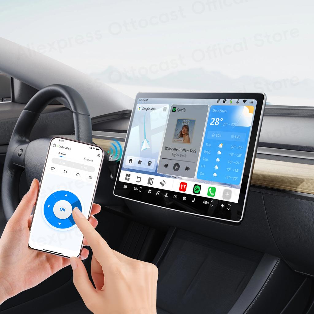 OTTOCAST P3 PRO AI Box Смарт SM6225 Android Box Бездротовий CarPlay Android Auto Штучний інтелект Голосове керування Автомобільні аксесуари для VW Toyota Benz