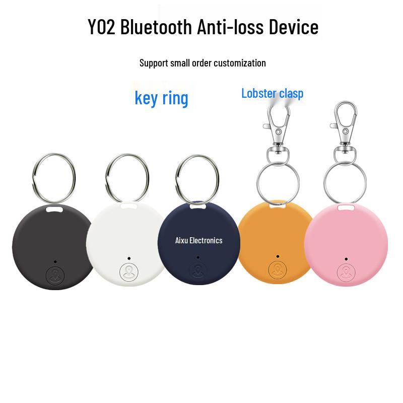 

Круглый Bluetooth трекер против потери: Умный двусторонний брелок-поисковик для ключей, кошелька и телефона с сигнализацией. White Keyring + Bag