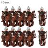 10 Sets Gondor Knight LOTR 9471 Fountain Guard & Castle Roman Solider Black Falcon With Horse Figure Building Block Kids TOYS