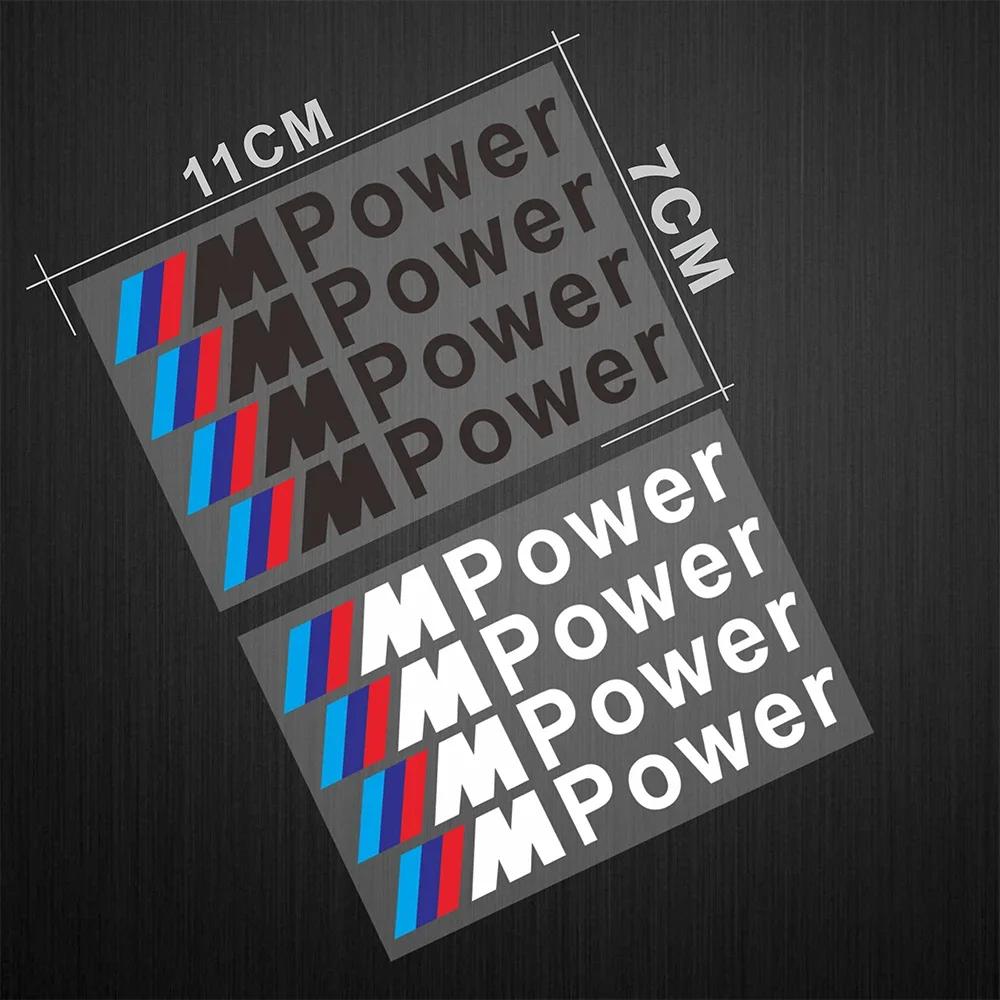 4 STUKS M Power Auto Badge Sticker Auto Deurhendel Sticker Voor bmw M Sticker X1 X3 X4 X5 X6 X7 e46 e90 f20 e60 e39 f10 Auto accessoires