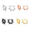 Punk Spike Rivet Huggies Hoop Earrings for Men Women Unisex 316L Stainless Steel Gothic Rock Party Jewelry 2Pcs