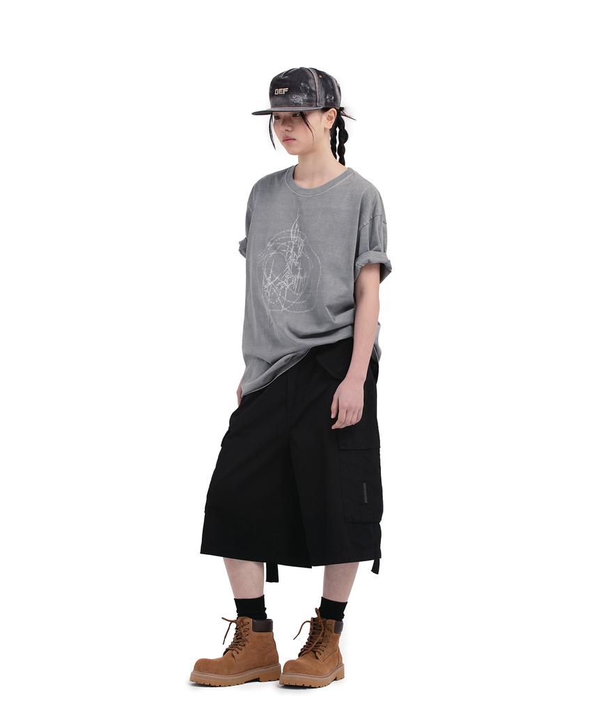 Depeugameoncheu Bermuda Cargo Pants [Black]