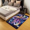 Ocean Themed Living Room Rugs for Bedroom Area Rug Octopus Decor Carpet for Boys Girls Teens Tentacles Indoor Floor Mat Black