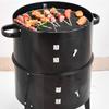 Vertical Charcoal Smoker 3 In 1 3 Layer Grill Barbecue Smoker BBQ Grill with Thermometer for Cooking