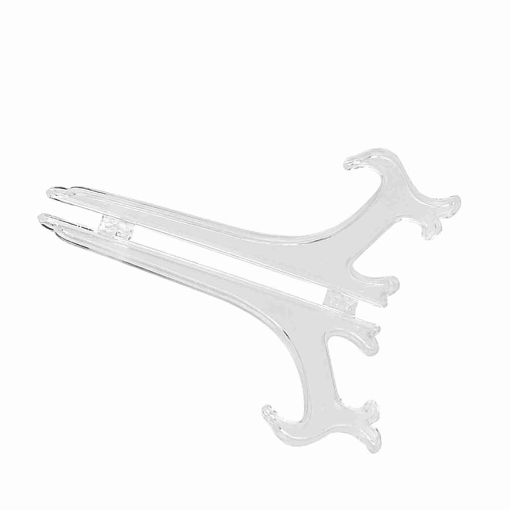 10 ks Skládací bílé plastové držáky na talíře Stojan na talíře Rám na obrázky Dekorativní stojanový stojan