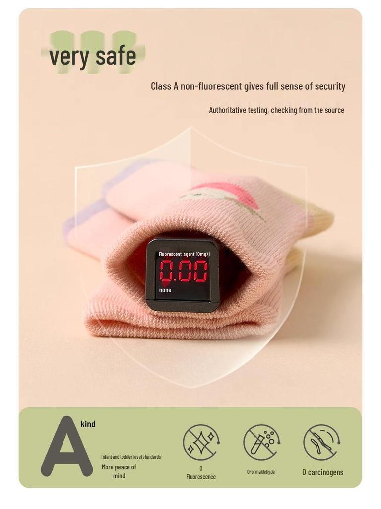 Nidoran Winter Baby Socks: Thick Fleece-Lined Cotton Mid-Calf Socks for Boys and Girls