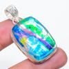 Natural Ammolite Gemstone 925 Sterling Silver Jewelry Pendant 1.85" AP-14293