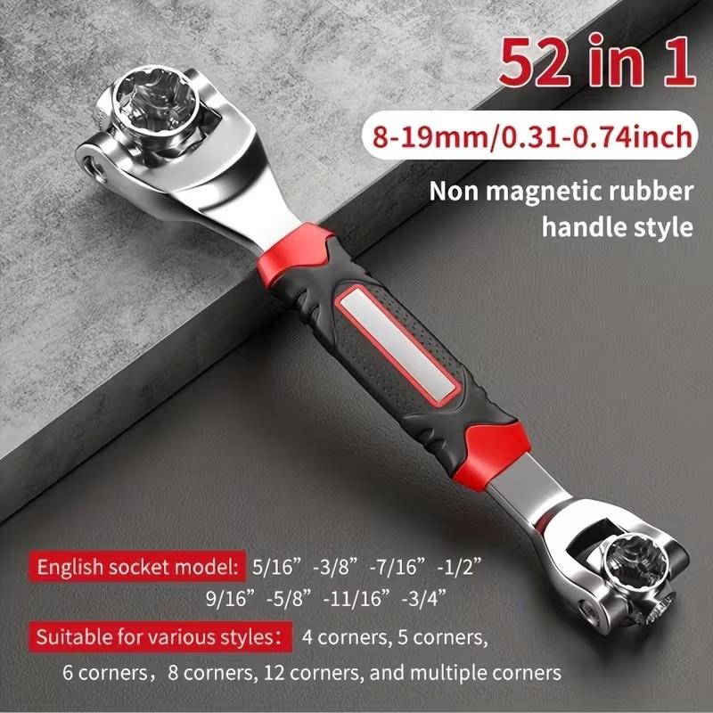 52-in-1 Multifunctional Socket Wrench Automotive Wrench Rotating Multi-Head Wrench Automotive Repair Tools 1PC