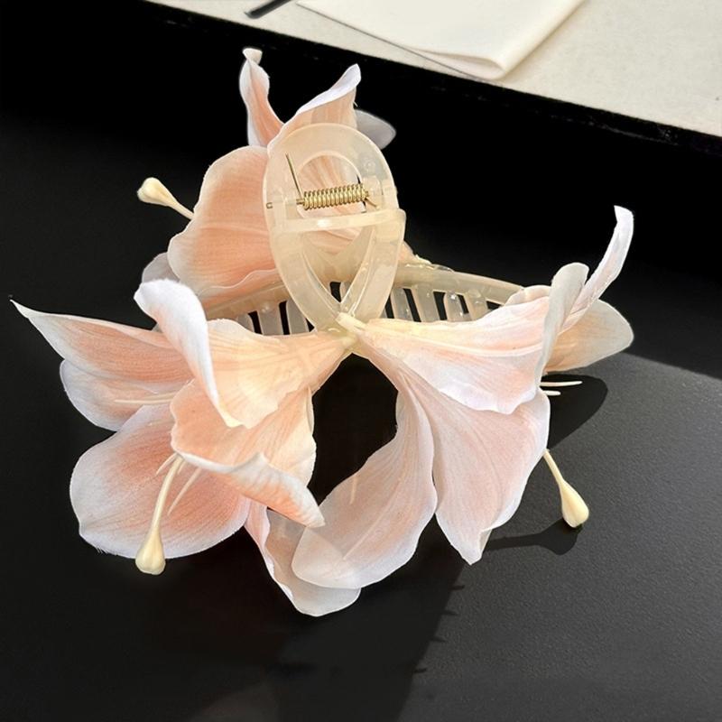 Practical Plastic Floral Hair Claw Clip Offering Stylish And Secure Grip Fashion Hair Accessory For Fashion Ladies