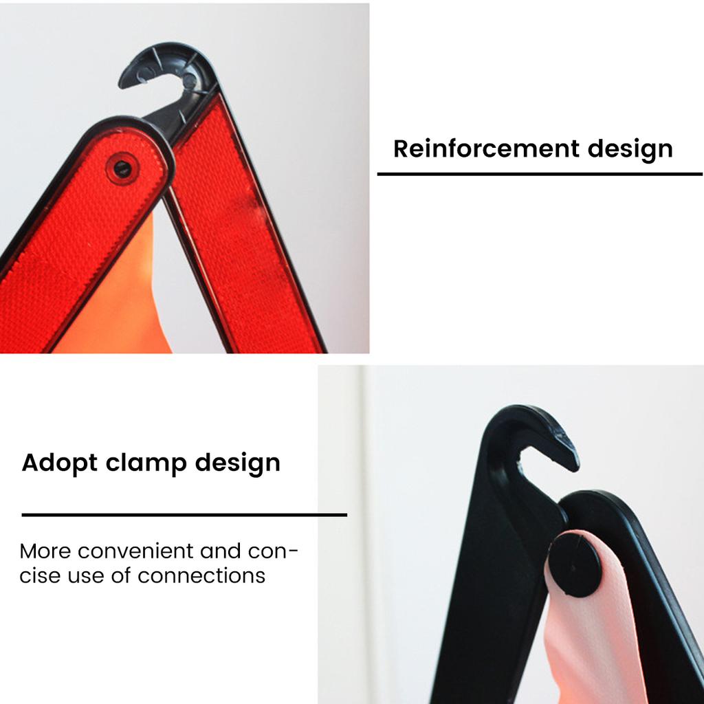 Warning Triangle Reflective Safety Emergency Triangle Foldable Road Warning Triangle for Road Vehicle Car Emergencies