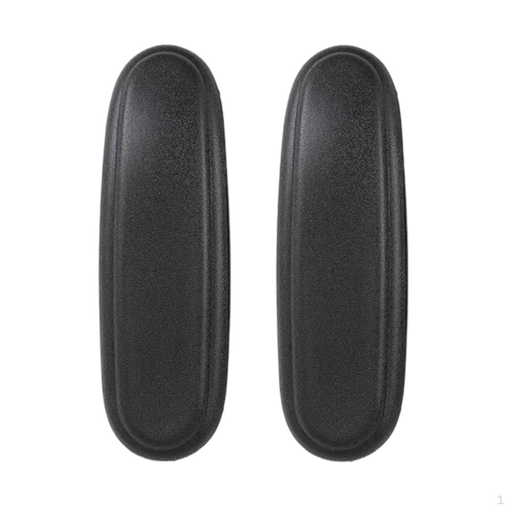 2 Pieces Office Chair Armrest Arm Pads PU Leather Universal Easy Installation Comfortable Replace