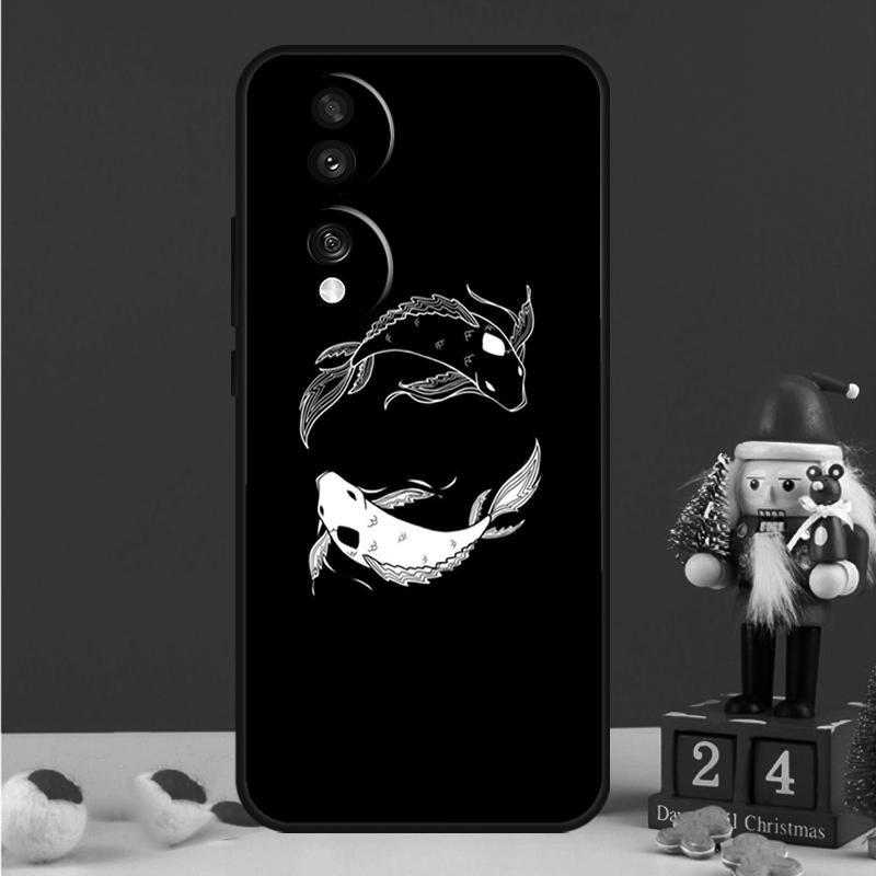 Ying Yang Koi Fisch Hülle Für Honor Magic 5 6 7 8 Pro Honor 200 400 50 70 90 Lite X8b X8c X9a X9b X9c Win RT Abdeckung