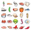 50 Creative Fresh Food Stickers: Vegetables, Meat & More for Phone, Water Cup Decor