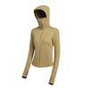 Short sunscreen clothing Slim-fitting stand-up collar sports jacket Women's waist light and cold silk cool outdoor hooded sunscreen clothing