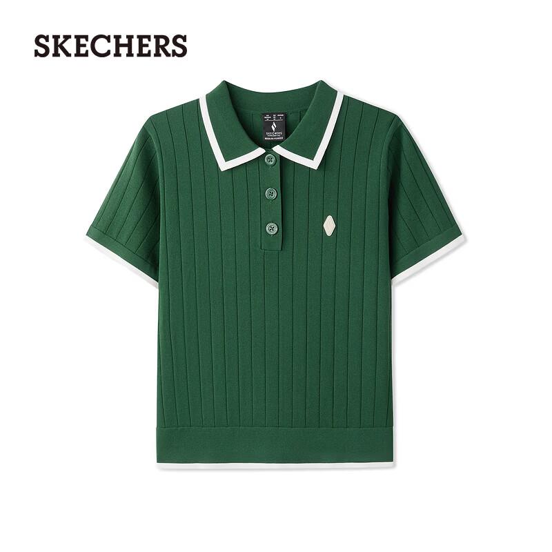 Skechers Women s Knitted Short Sleeve Polo Shirt L 95