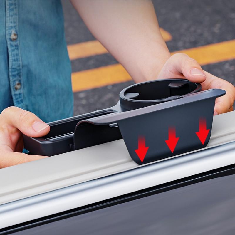 1PC Multi-Functional Car Door Side Organizer with Cup Holder Phone Slot And Card Pocket - Hanging Storage Box Car Accessory
