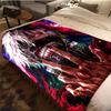 1Pc Cartoon Print Flannel Blanket, High Quality Comfortable for All Seasons, Home Decor, Warmth and Comfort, Perfect for Christmas Birthday Gift
