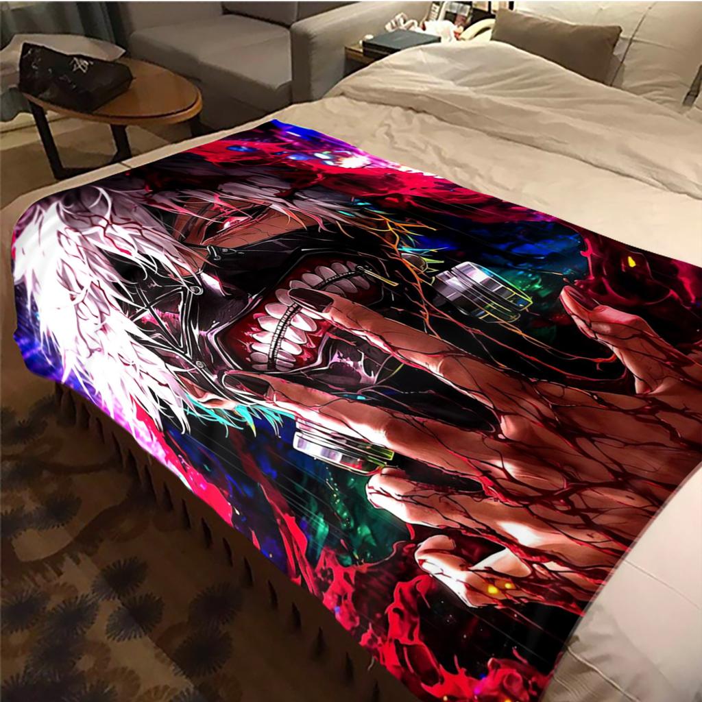 1Pc Cartoon Print Flannel Blanket, High Quality Comfortable for All Seasons, Home Decor, Warmth and Comfort, Perfect for Christmas Birthday Gift