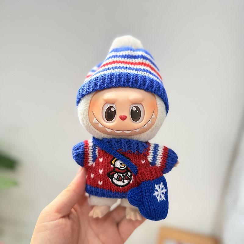 The First, Second and Third Generations of Christmas Baby Clothes Wear 17cm Pendants, and The Clothes Sit with Colored Beads Christmas Set.