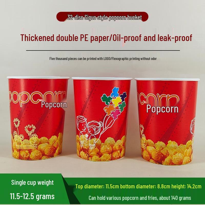 Commercial Disposable Popcorn Buckets & Cups