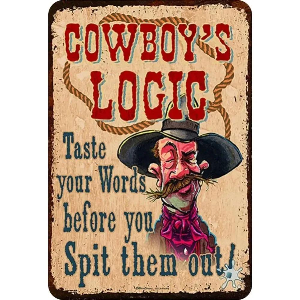 Vintage Tin Sign Art for Home & Outdoor Decor, Perfect for Vintage-Style Spaces