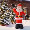 Ogromny Święty Mikołaj Dekoracja Świąteczna Dmuchane Zabawki Ze Światłem LED 2,4M Dmuchany Model Prezent Świąteczny Dekoracja Wewnętrzna Zewnętrzna